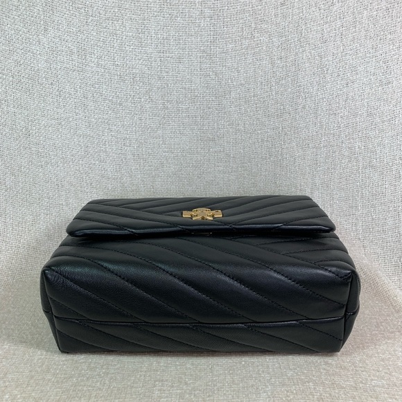 NEW Tory Burch Kira Chevron Black Small Convertible Shoulder Bag/Crossbody Bag - Picture 6 of 16